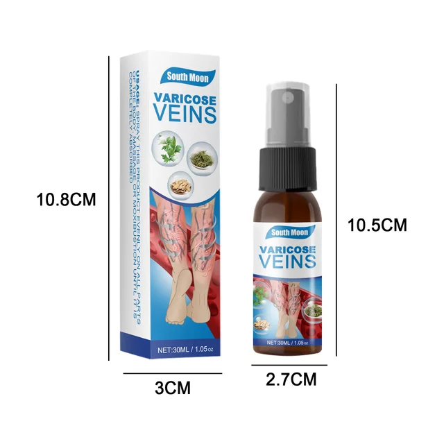 Varicose Veins Spray varicose veins treatment 11/5000 Smoothing Blood Vessel Bulge Smoothing Earthworm Leg 30ml - Tuzzut.com Qatar Online Shopping