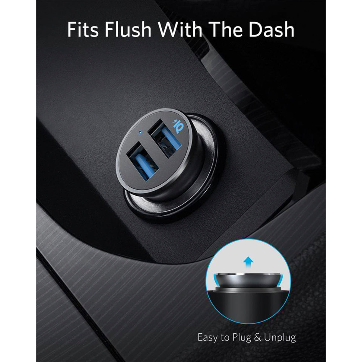 Anker PowerDrive 2 Alloy Metal Mini Car Charger A2727H12 Anker PowerDrive 2 Alloy Metal Mini Car Charger A2727H12