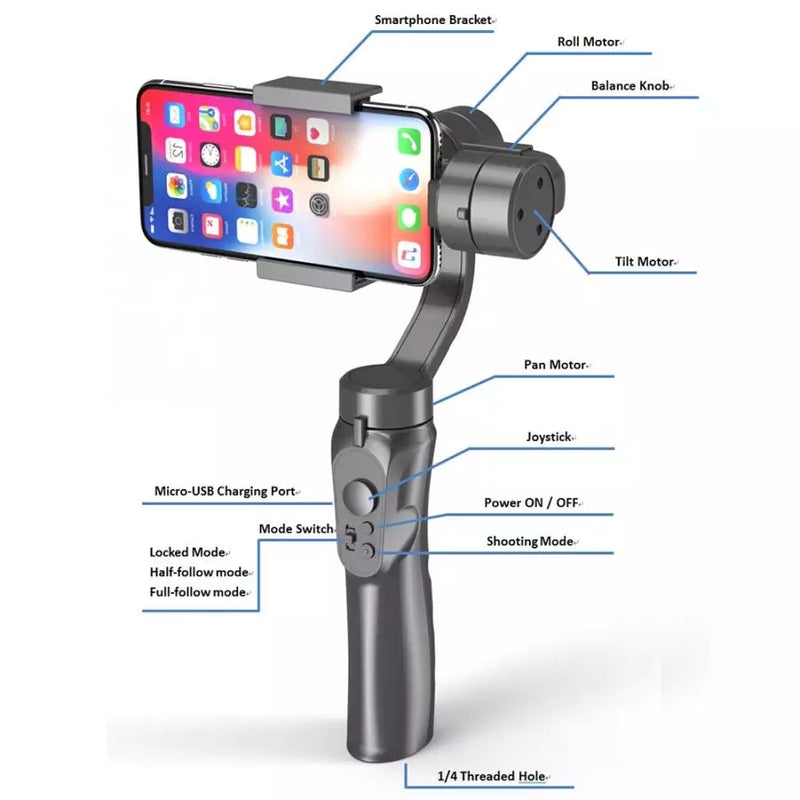 Gimpro H4 Gimbal 3 Axis Stabilizer for Smartphone - TUZZUT Qatar Online Store