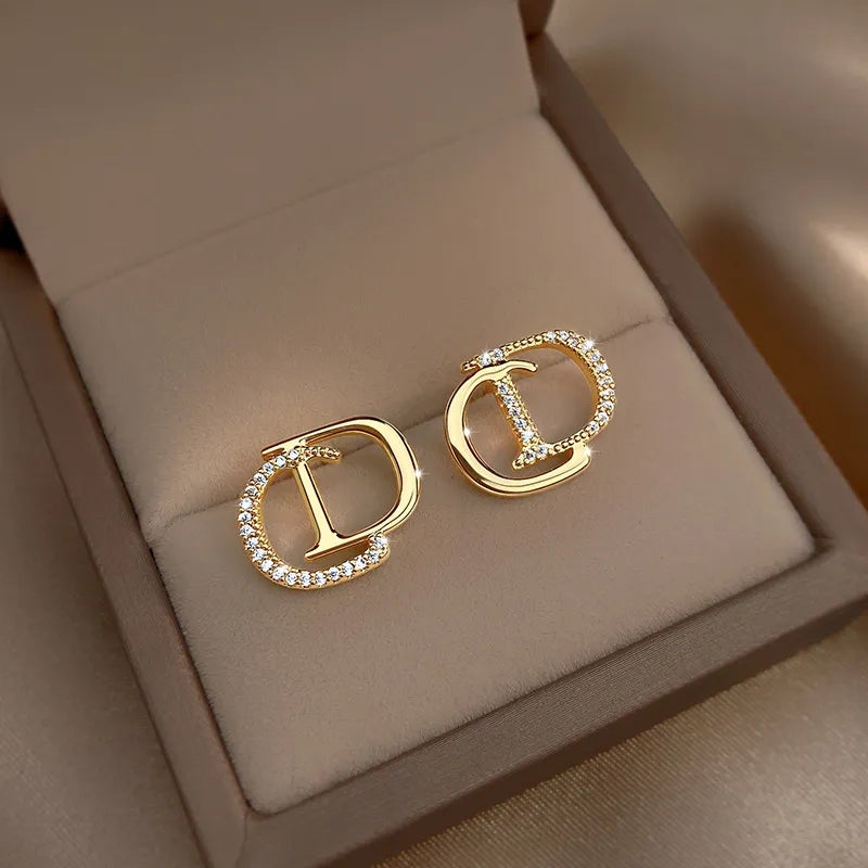Alphabet DG Earrings Women's Luxury Gold Earrings Personality Design Sense Simple Earrings - S4653334 - Tuzzut.com Qatar Online Shopping