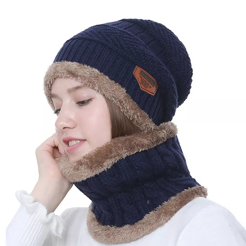 Winter Hat with Neck Warmer (Skullies & Beanies) For Men and Women 012354 Winter Hat with Neck Warmer (Skullies & Beanies) For Men and Women 012354
