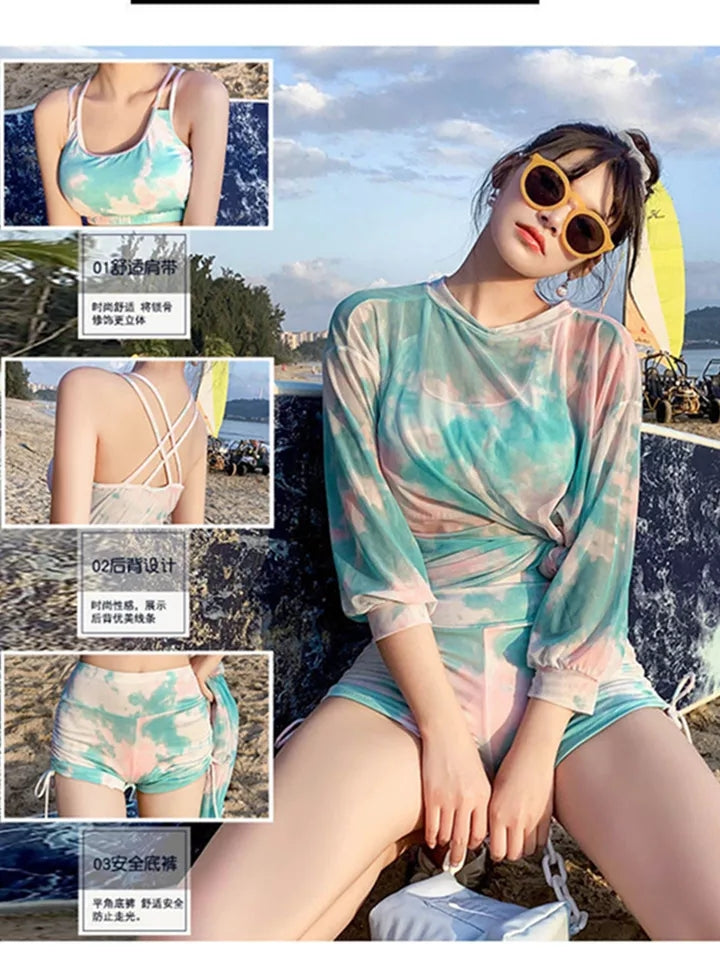 Women 3 Pcs Bikini Swimsuit Set Women 3 Pcs Bikini Swimsuit Set