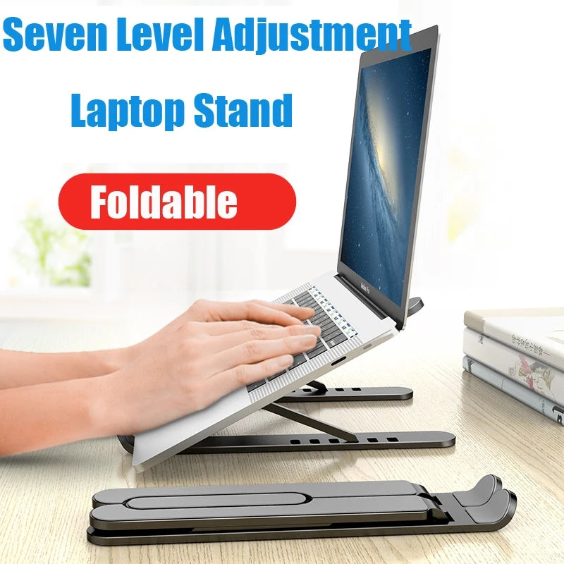 Portable Foldable Laptop / MacBook/Notebook Stand Holder Bracket (11-17 inch) - Tuzzut.com Qatar Online Shopping