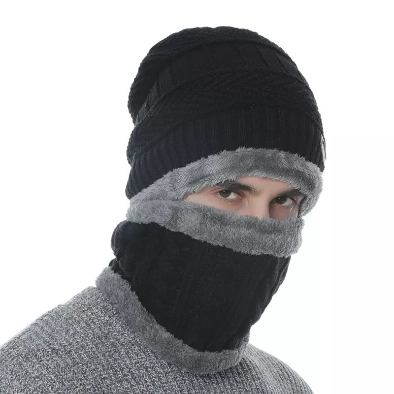 Winter Hat with Neck Warmer (Skullies & Beanies) For Men and Women 012354 Winter Hat with Neck Warmer (Skullies & Beanies) For Men and Women 012354