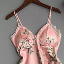 Women’s Floral Printed Lace-Trim Pajama Set (Cami Top + Shorts) - Tuzzut.com Qatar Online Shopping