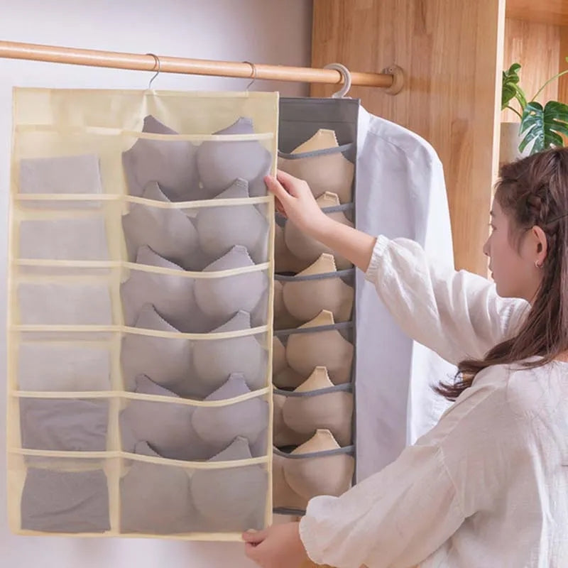 Double Sided Underwear Storage Bag Folding Hanging Bra Clother Organizer Hanger Clothes Organizer for Wardrobe Closet Organizer Double Sided Underwear Storage Bag Folding Hanging Bra Clother Organizer Hanger Clothes Organizer for Wardrobe Closet Organizer