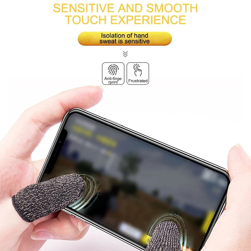 Finger Gaming Gloves For PUBG/MOBA/iPhone/Android/iOS Mobile Phone/Tablet Non-slip/Anti-sweat Breathable Finger Gloves (Pack of 2 Pairs) - Tuzzut.com Qatar Online Shopping