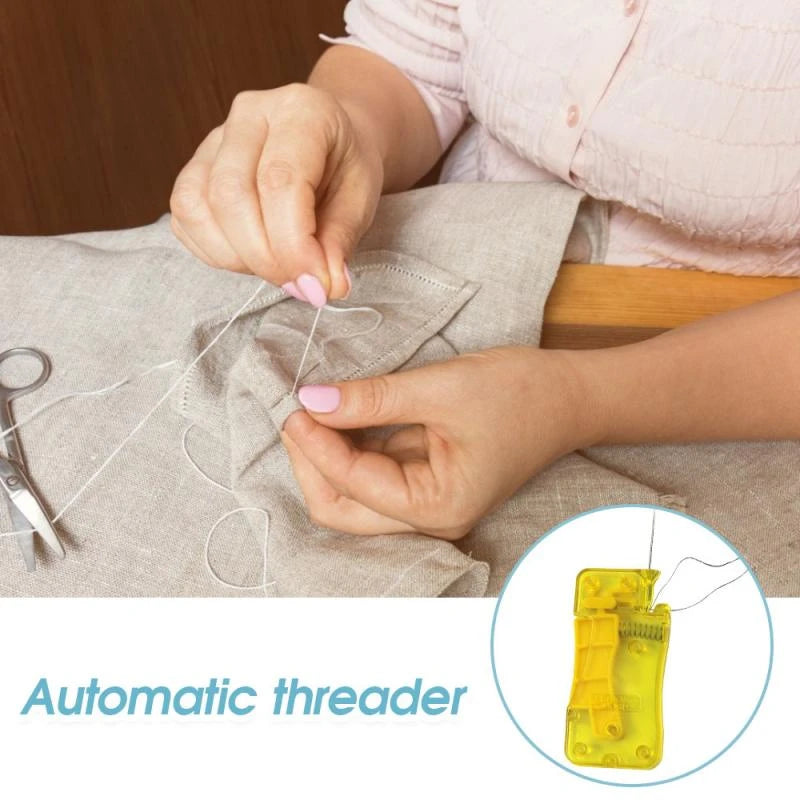 Auto Needle Threader DIY Hand Sewing Threader Hand Machine Stitch Insertion Sewing Automatic Thread Device Household Tools S4351061 - Tuzzut.com Qatar Online Shopping