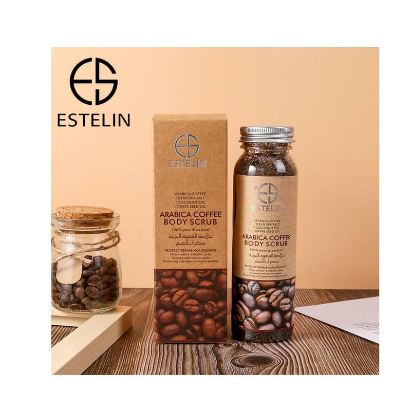 ESTELIN Arabica Coffee Body Scrub Brown 200 g ES0001 - Tuzzut.com Qatar Online Shopping
