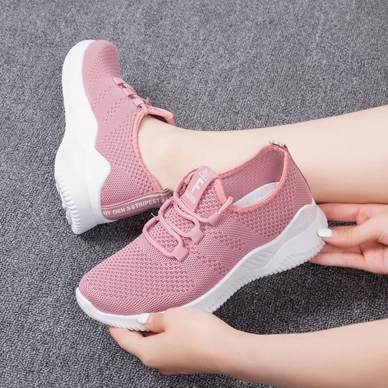 Women's Running Shoes Sport Mesh Sneakers - H-66 - TUZZUT Qatar Online Store