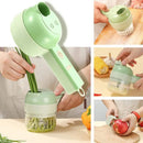4 In 1 Handheld Electric Vegetable Cutter Multifunction Vegetable Fruit Slicer Upgrated - Tuzzut.com Qatar Online Shopping