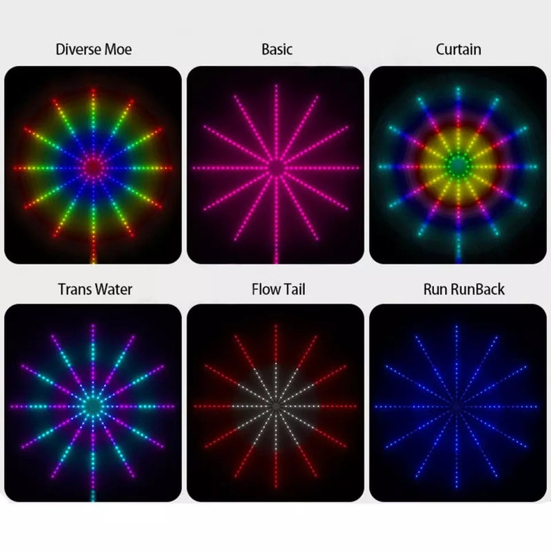 RGB Firework Led Music Light Strip with Remote and App Control