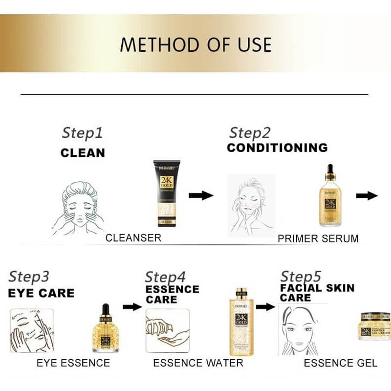 DR.RASHEL 24K Gold Radiance & Anti-aging Essence Gel Cream – 50g DRL-1481 - Tuzzut.com Qatar Online Shopping