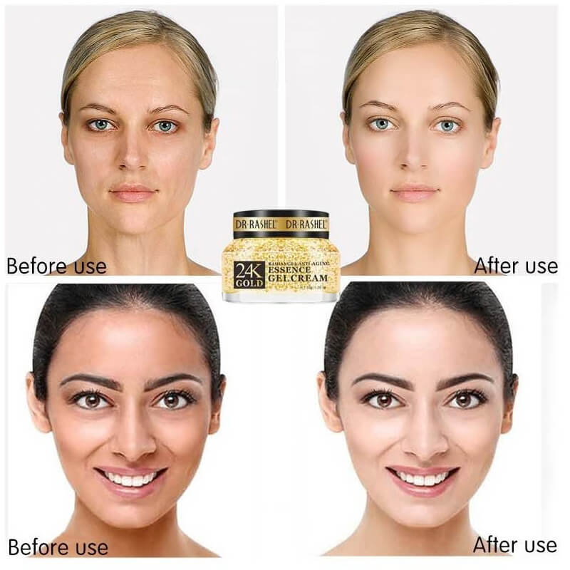 DR.RASHEL 24K Gold Radiance & Anti-aging Essence Gel Cream – 50g - TUZZUT Qatar Online Store