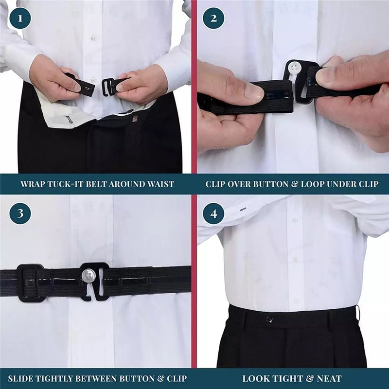 ShirtStays Adjustable Tuck It Belt Shirt Holder for Men and Women (2 Pcs) - Tuzzut.com Qatar Online Shopping