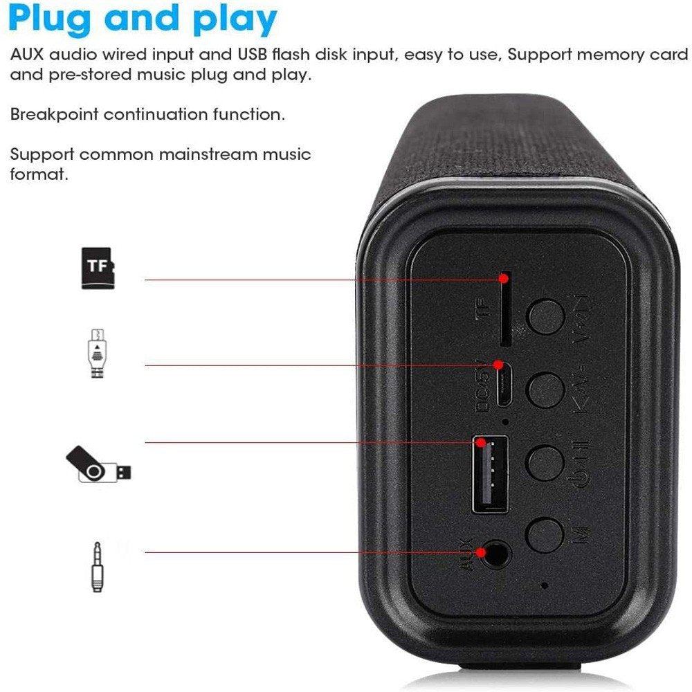Remax RB-M33 Fabric Series Wireless Speaker - Black Remax RB-M33 Fabric Series Wireless Speaker - Black