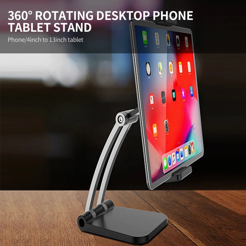 Desktop 360° Rotating Adjustable Tablet Phone Stand Holder - Tuzzut.com Qatar Online Shopping