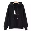 Women's Long Sleeve Cute Cat Hoodies Sweatshirt - F917 - Tuzzut.com Qatar Online Shopping