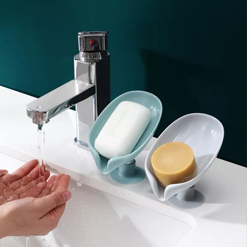 Leaf-Shape Self Draining Soap Dish Holder Leaf-Shape Self Draining Soap Dish Holder