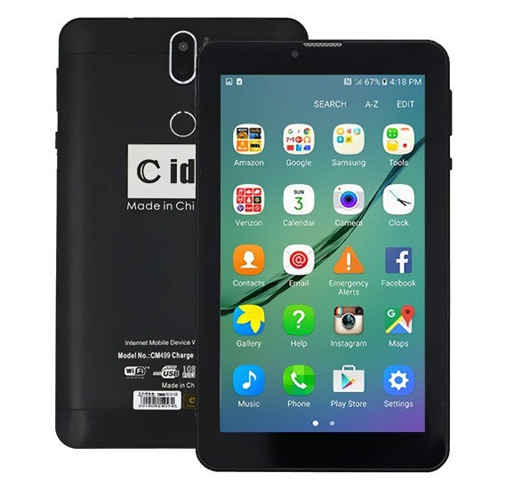 C idea CM499 7 Inch Dual Sim 1GB RAM 16GB 4G LTE Tablet + Power Bank + Earpod + Finger Holder + Touch Pen + LED Watch - Tuzzut.com Qatar Online Shopping