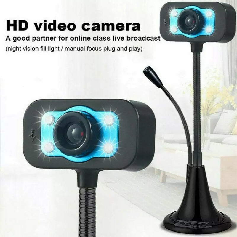 USB Digital PC Webcam 480P Driverless Camera with Microphone and Night Vision Fill Light - Tuzzut.com Qatar Online Shopping