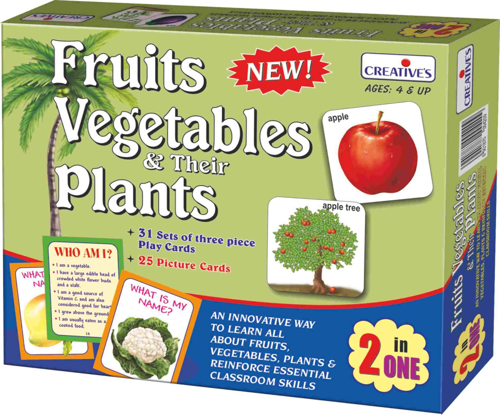 Fruits, Vegetables & Their Plants- 2 in one Game