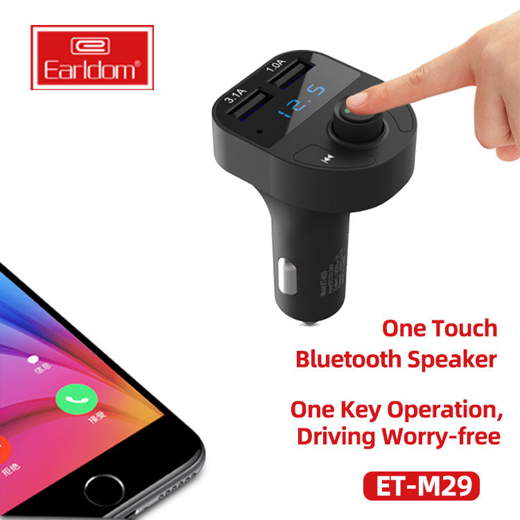 Earldom Bluetooth FM Transmitter Fast Car Charger ET-M29 - Tuzzut.com Qatar Online Shopping