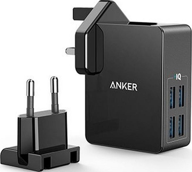 Anker Powerport, Wall Charger With 4 Ports Lite Charger, 27w - A2042 - Tuzzut.com Qatar Online Shopping
