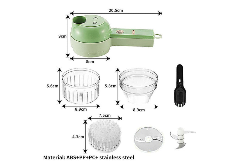 4 In 1 Handheld Electric Vegetable Cutter Multifunction Vegetable Fruit Slicer Upgrated - Tuzzut.com Qatar Online Shopping