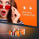 T5 Portable LED 1080P Video HD Projector 100 ANSI Lumens 800*400 Wi-Fi Ready With HDMI, VGA, AV, USB, SD Card - Tuzzut.com Qatar Online Shopping