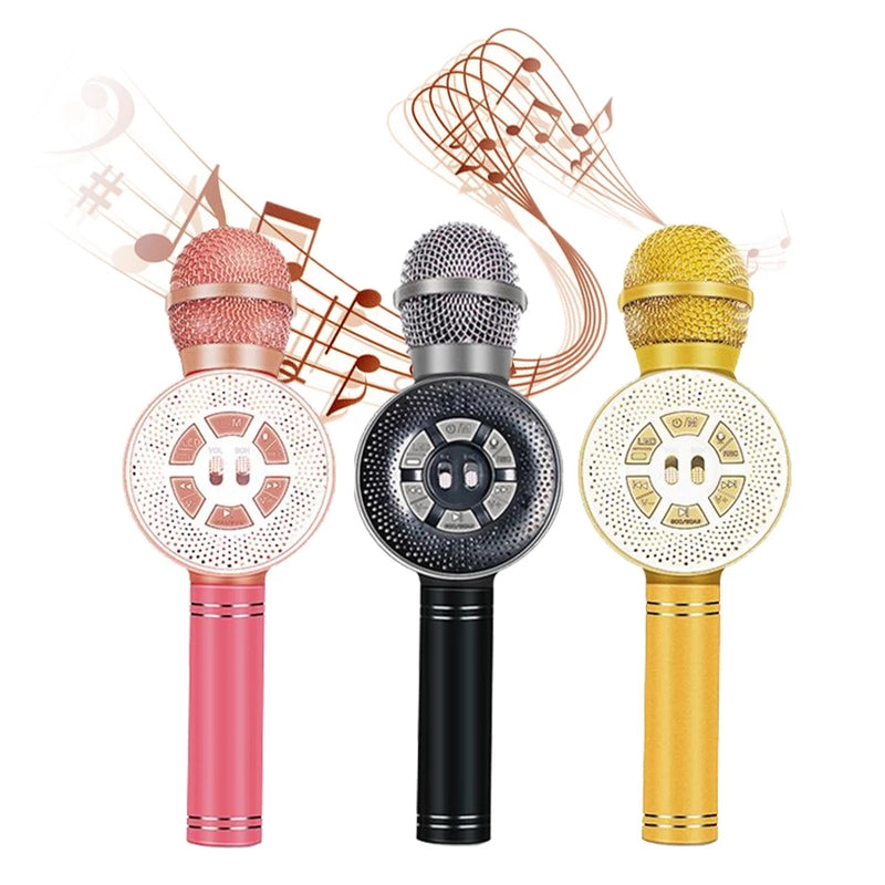 WS669 Portable Bluetooth Speaker Microphone with LED Lights - 4 Voice Change Song Record - Tuzzut.com Qatar Online Shopping
