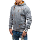 Men Winter Zipper Hooded Sweatshirt Pullover Casual Hoodie Slim Fit Jacket Tops - Tuzzut.com Qatar Online Shopping