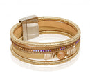 AF Italian Design 4 Layer Drop Magnetic Lock Bracelet - Gold - Tuzzut.com Qatar Online Shopping