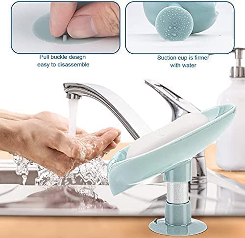 Leaf-Shape Self Draining Soap Dish Holder Leaf-Shape Self Draining Soap Dish Holder