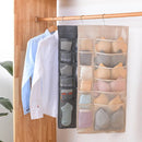 Double Sided Underwear Storage Bag Folding Hanging Bra Clother Organizer Hanger Clothes Organizer for Wardrobe Closet Organizer - Tuzzut.com Qatar Online Shopping