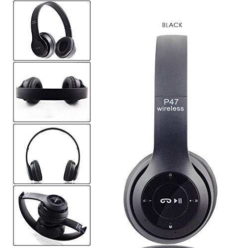 Foldable Bluetooth Wireless P47 Headphones Noise Canceling MP3/MP4/FM Player (ASSORTED COLOURS) - Tuzzut.com Qatar Online Shopping