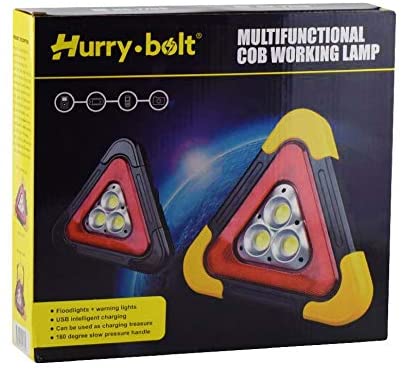 Multifunctional LED Cob Working lamp, Solar Powered Warning Lights Hurry Bolt - HB-7709 - Tuzzut.com Qatar Online Shopping