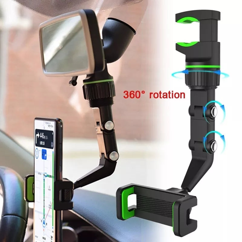 Multi-Function Adjustable 360° Universal Car Rearview Mirror Phone Holder Mount S4266722 Multi-Function Adjustable 360° Universal Car Rearview Mirror Phone Holder Mount S4266722