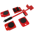 5Pcs/set Furniture Heavy Stuffs Mover Lifting Tool - 4 Wheeled Mover Roller+1 Wheel Bar - Tuzzut.com Qatar Online Shopping