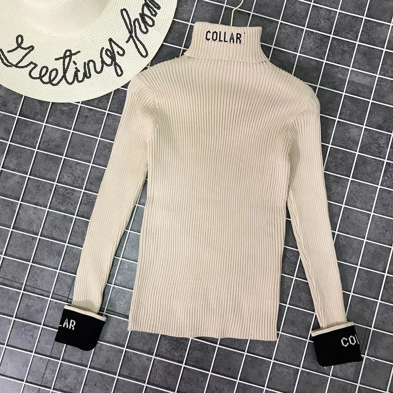 Women's Fashion High Collar Knitting Sweater Women's Fashion High Collar Knitting Sweater