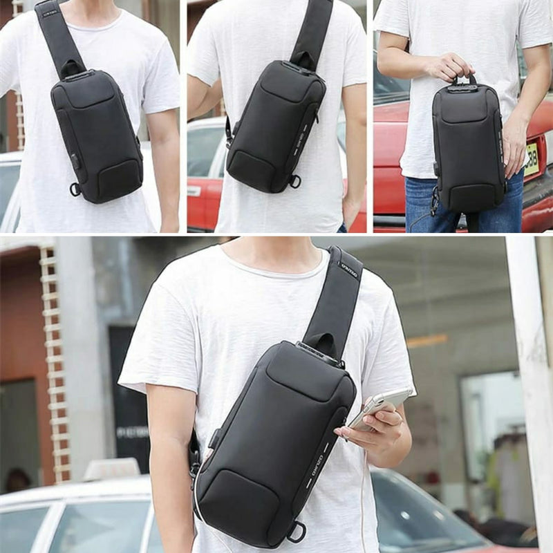 OZUKO Multifunction Anti-theft Shoulder Crossbody Waterproof Messenger Bag - TUZZUT Qatar Online Store