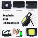 3 Pcs LED Keychain COB Rechargeable Flashlight - Mini Portable Multifunctional Work Light - Tuzzut.com Qatar Online Shopping