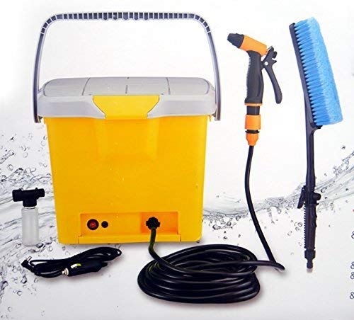 Portable 12V DC Car Washer Pump Bucket Car Washer | Car Wash Kit | Car Wash Machine for Garden/Car/Bike/Pet Wash - TUZZUT Qatar Online Store