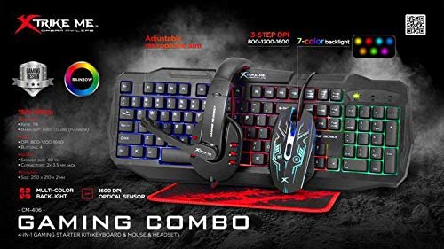 Xtrike Me CM-406 4-in-1 Wired Gaming Combo Xtrike Me CM-406 4-in-1 Wired Gaming Combo