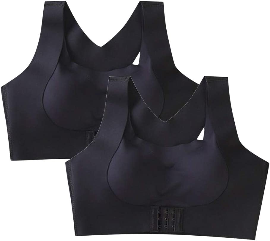 1 Pc Seamless Front Buckle Support Bra Womens Full Coverage Front Closure Wire Free Back Support Posture Bra S207890 1 Pc Seamless Front Buckle Support Bra Womens Full Coverage Front Closure Wire Free Back Support Posture Bra S207890