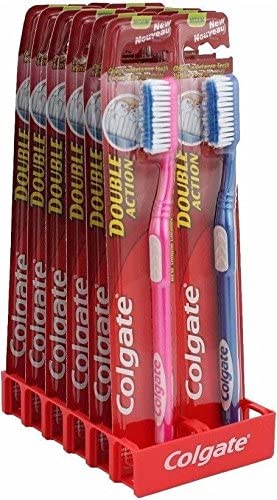 Colgate Toothbrush Double Action, Medium (Pack of 12) - Tuzzut.com Qatar Online Shopping