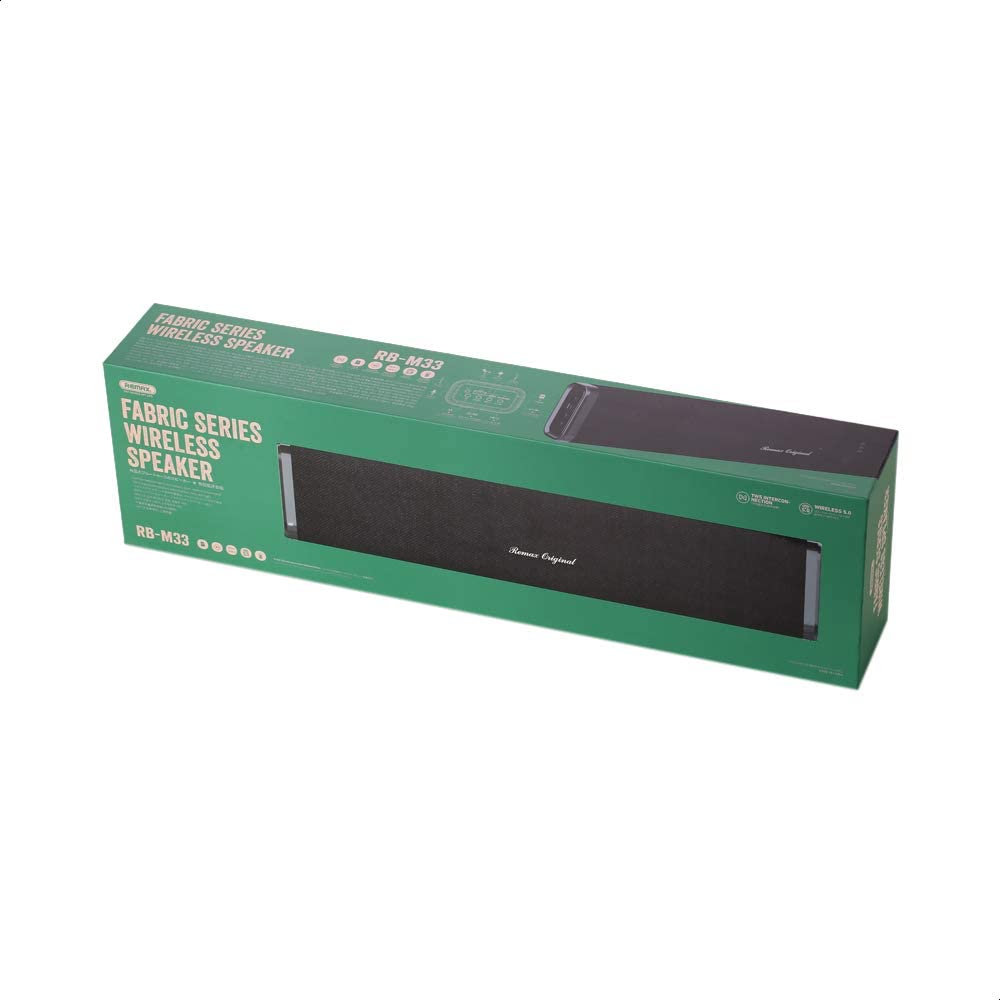 Remax RB-M33 Fabric Series Wireless Speaker - Black Remax RB-M33 Fabric Series Wireless Speaker - Black