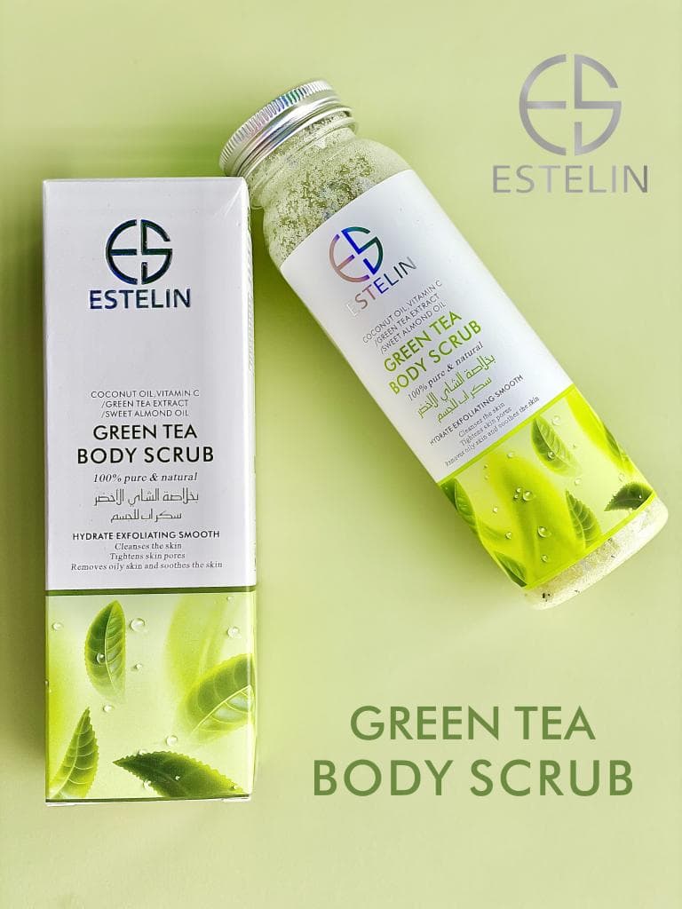 ESTELIN  Green Tea Body Scrub - 200g ES0008 - Tuzzut.com Qatar Online Shopping