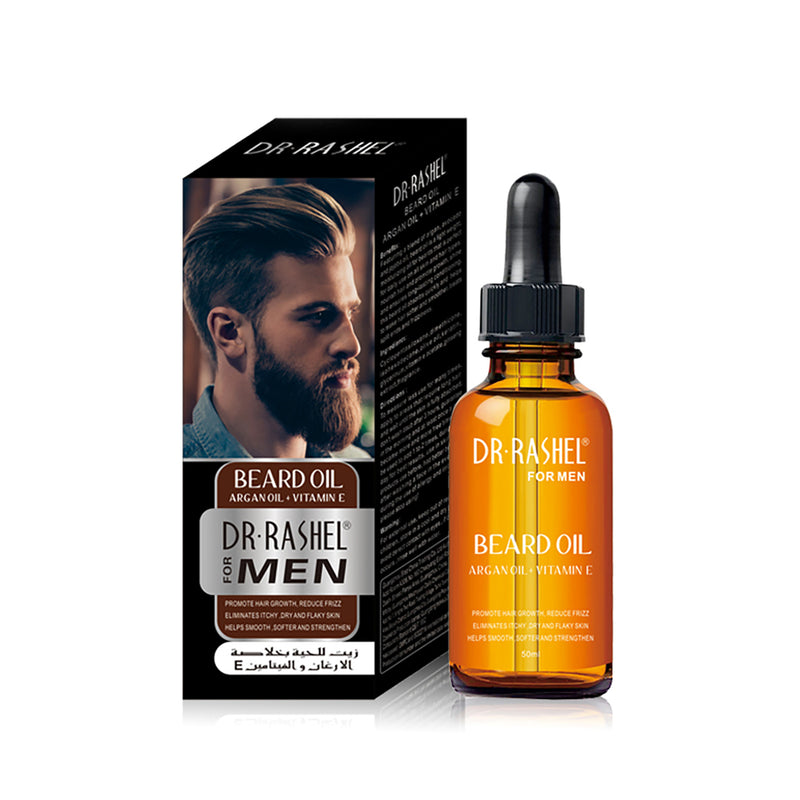 DR RASHEL Beard Oil for Men Moisturizing Smooth Nourishing Moustache Oil 50ml DRL-1409 - Tuzzut.com Qatar Online Shopping