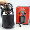 Mini Bluetooth Speaker with Fan LED Light ZQS1440 - Tuzzut.com Qatar Online Shopping